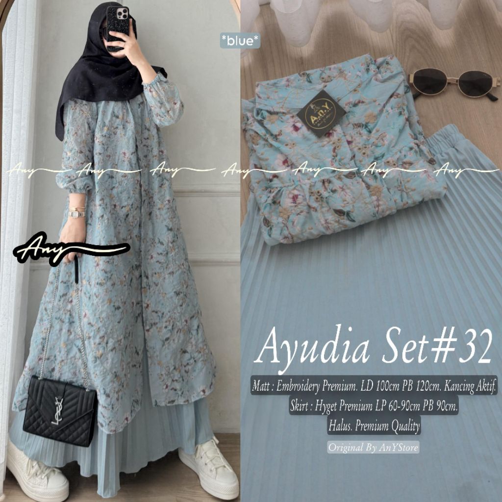 BISA COD GAMIS FUMIKO  DRESS// ARUM  // AYUDIA SET 32 BY ANY STORE BY ZAINA