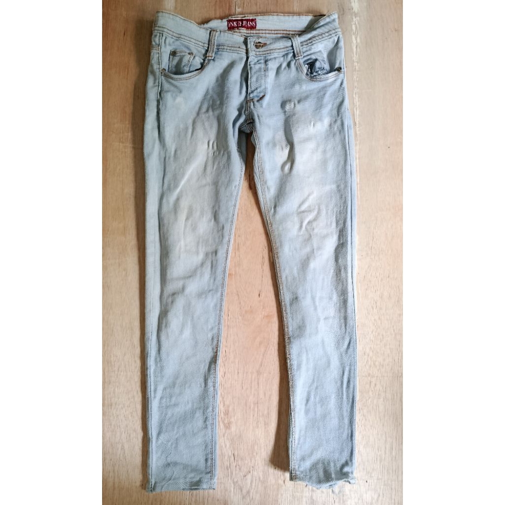 Celana Jeans Wanita Inkey Jeans Preloved Stretch Pinggang Karet High Waist Cabe 2