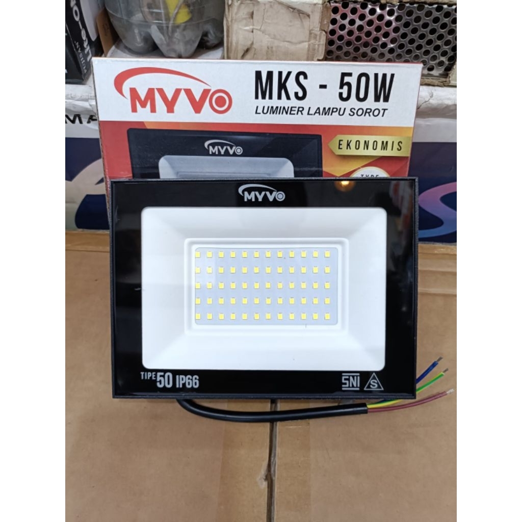 MYVO Lampu sorot Floodlight LED 50 Watt 100 Watt putih lampu tembak