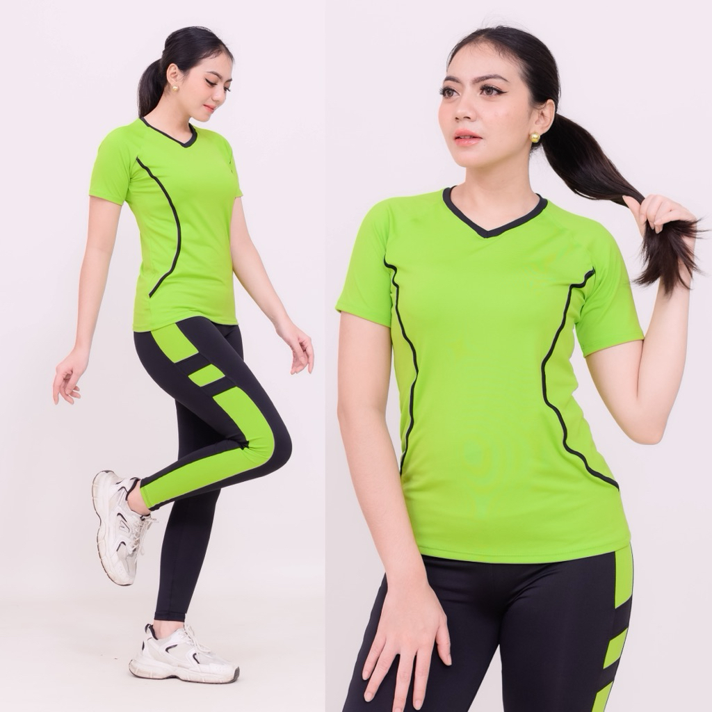 One Set Baju Olahraga Senam Wanita Senam Zumba Aerobik