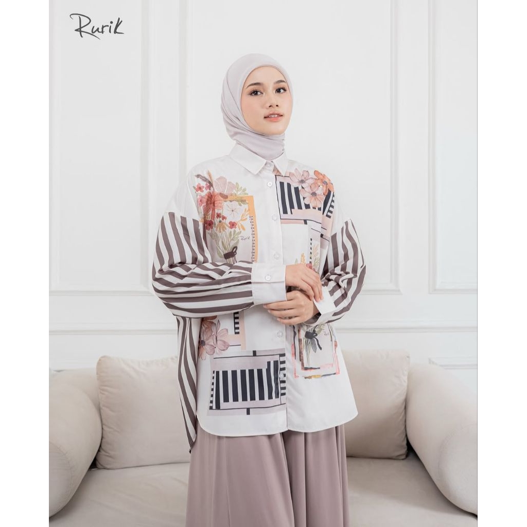 Rurik Kemeja Daniella Terbaru. Daniella Print Shirt Rurik. Artikel Terbaru Rurik. Rurik Mei Vol 1. R