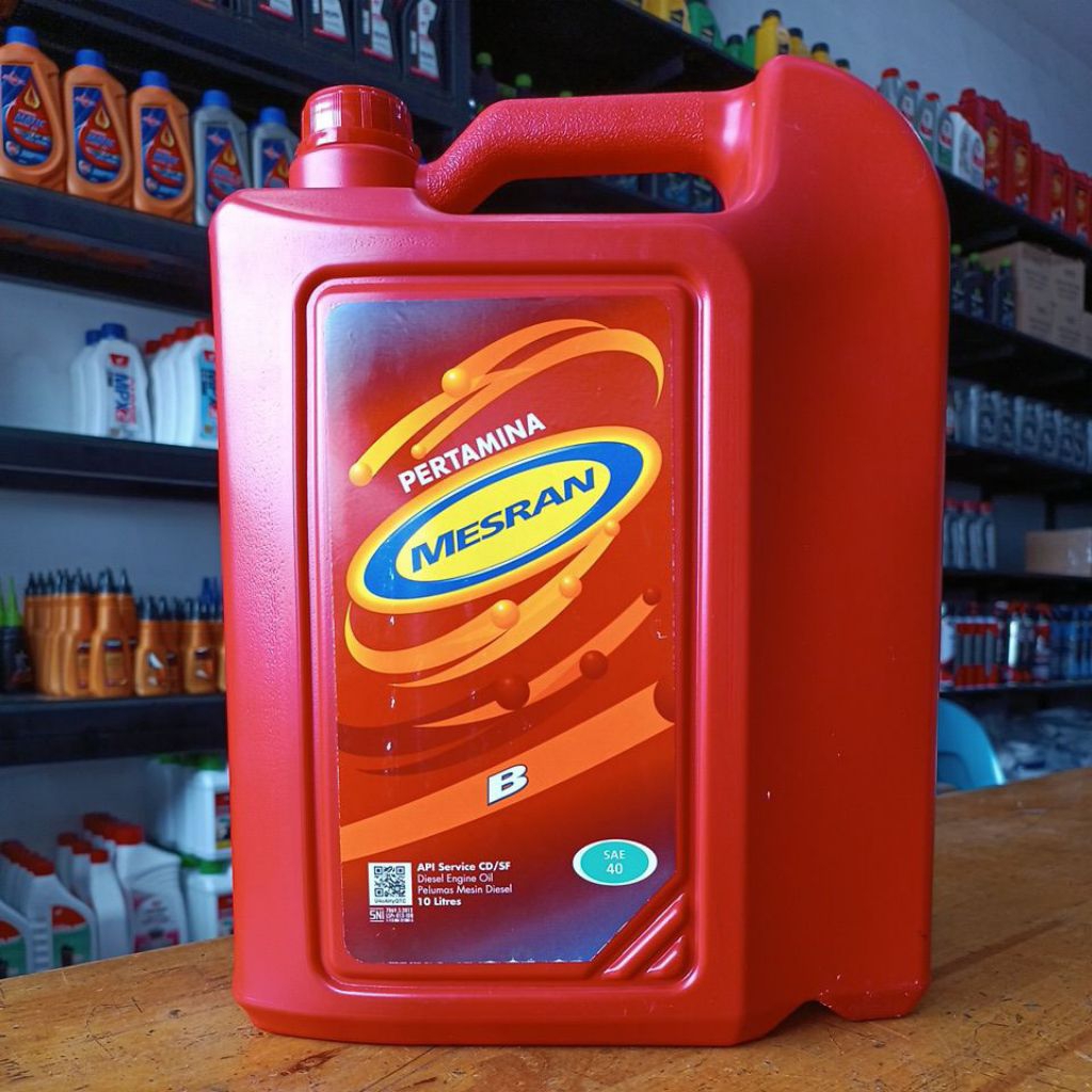 OLI MESIN MOBIL DIESEL MESRAN B SAE 40 10L OLI MESIN DIESEL PERTAMINA