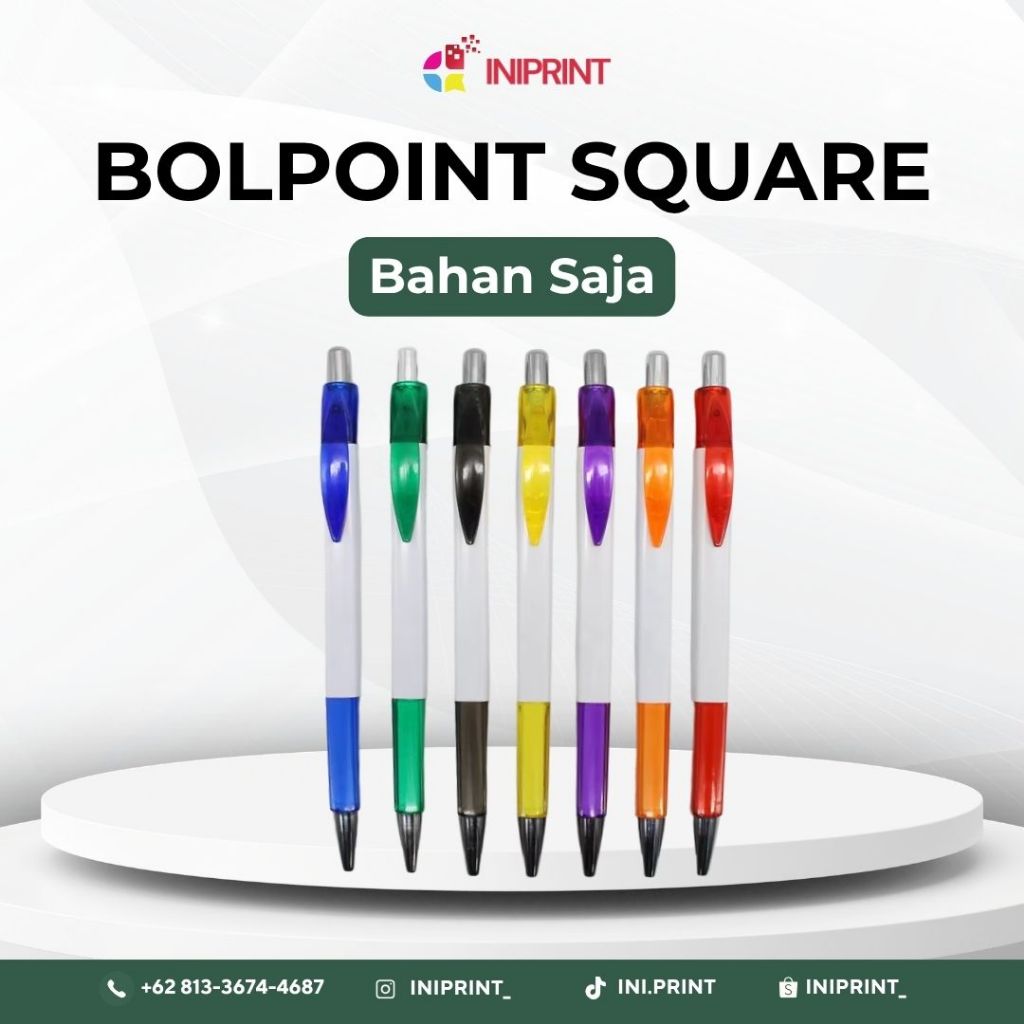 Pulpen Promosi Kotak / Pen Promosi Carinex / Pulpen Souvenir / Bolpoint Square / Bahan Bolpoint