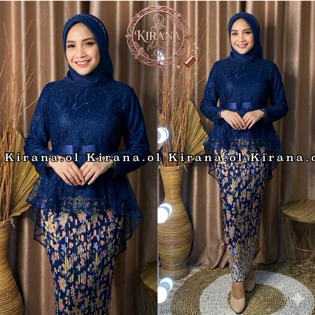 (BISA COD) SETELAN KEBAYA MODERN AURORA PITA/KEBAYA WISUDA MODERN/KEBAYA BRUKAT MODERN/KEBAYA TILLE 