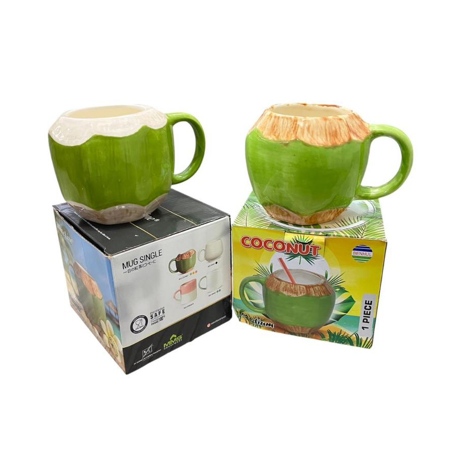 Gelas Kelapa Unik | Mug Kelapa Unik | Mug Kelapa | Gelas Keramik Lucu