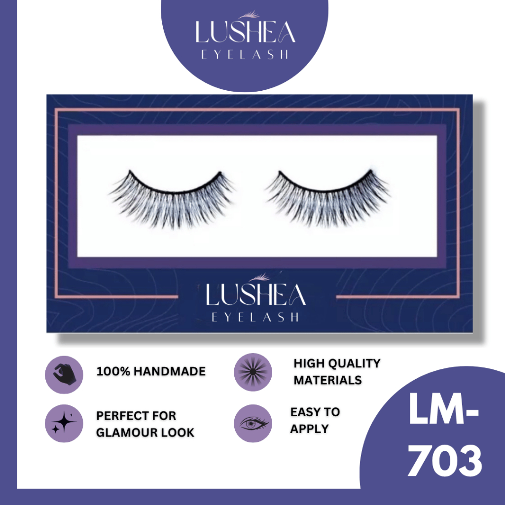 Bulu mata Palsu Lusinan  Lumina Eyelashes LM-703 Long / Panjang Lentik