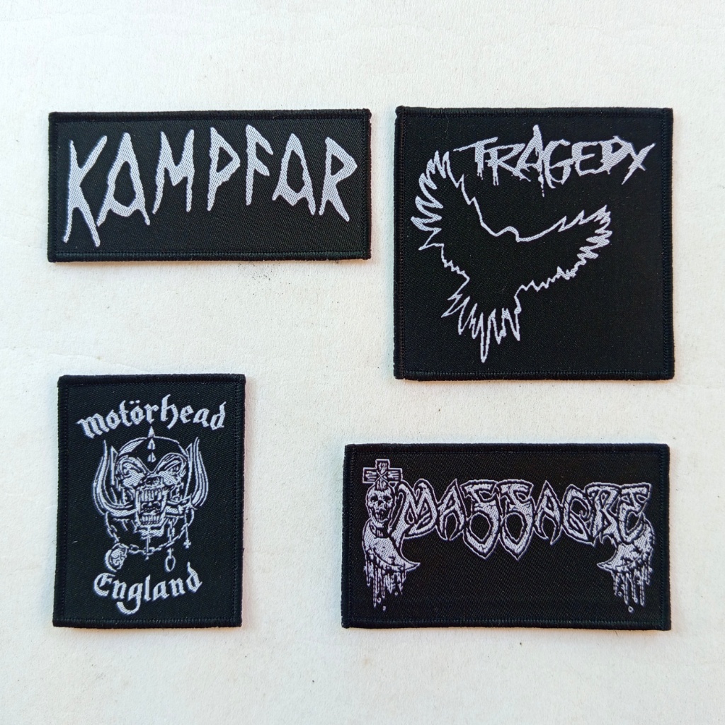 Woven Patch Kampfar/Tragedy/Motorhead/Massacre, Aksesoris jacket dan vest - Music Fashion