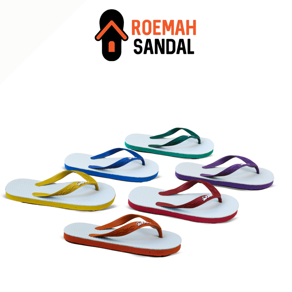 Okina Sandal Jepit 05 BK - Sendal Karet Dewasa Wanita Pria Anti Selip