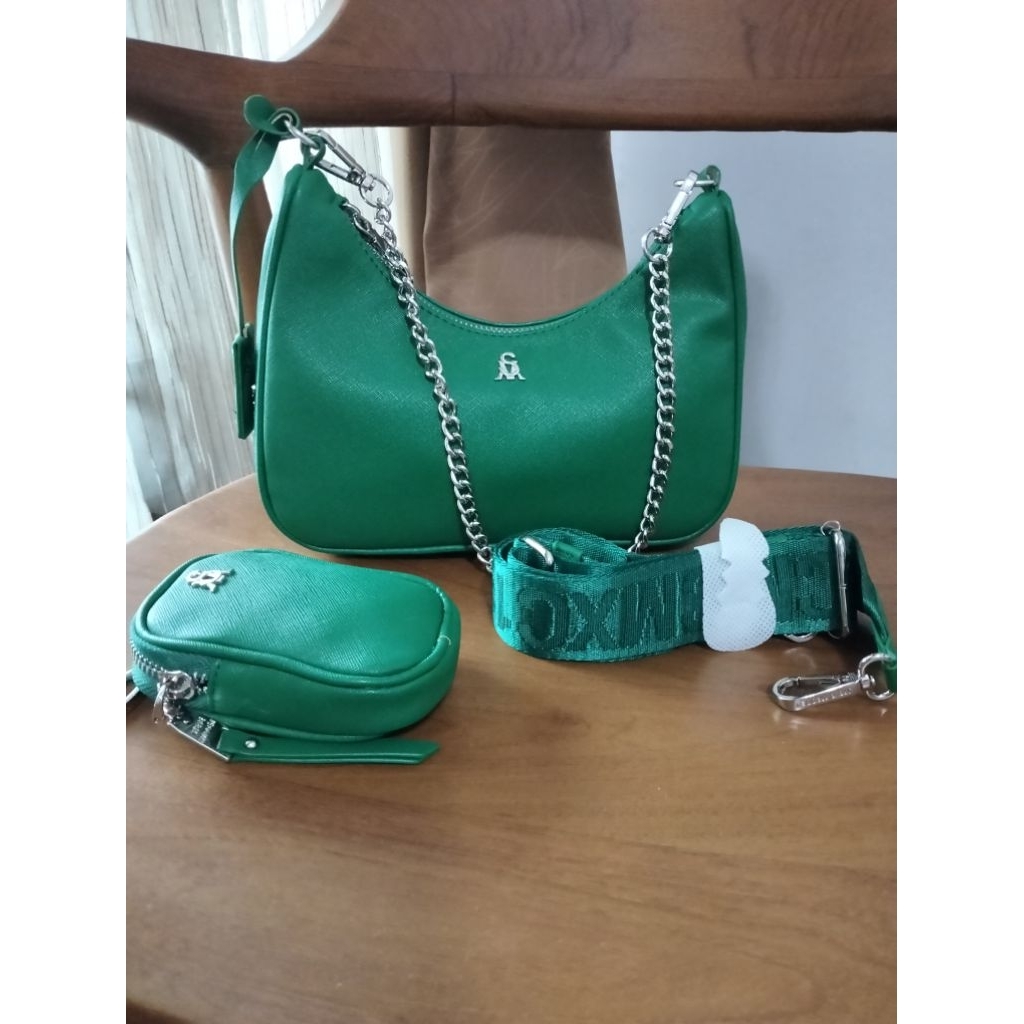 Tas Wanita Steve Madden Bag Slingbag Bvital S Green -Tali Bahu Dapat Disesuaikan