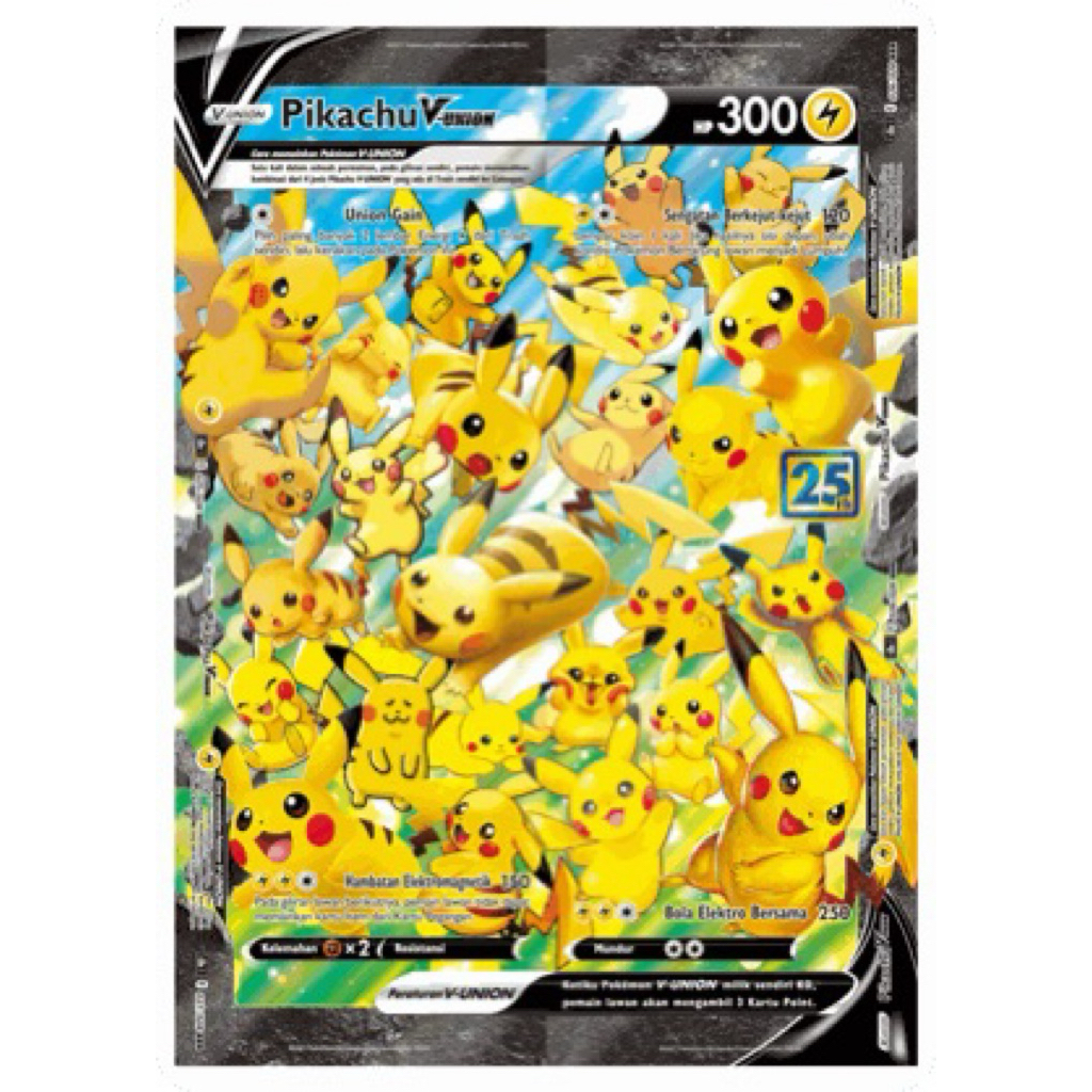 Pikachu V Union 25th Anniversary Collection - Kartu Pokemon TCG Original Indonesia