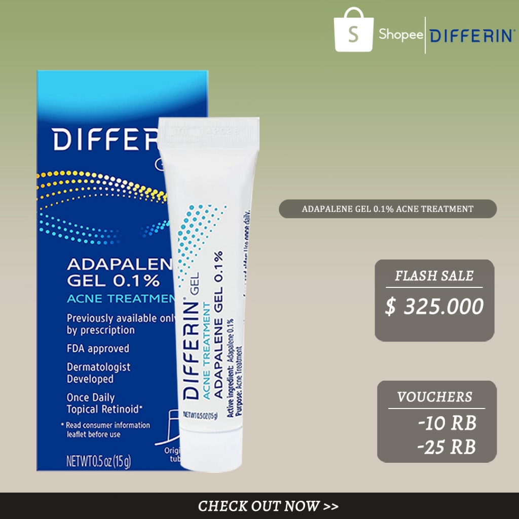 Differin Adapalene Gel 0.1% Acne Treatment 15g