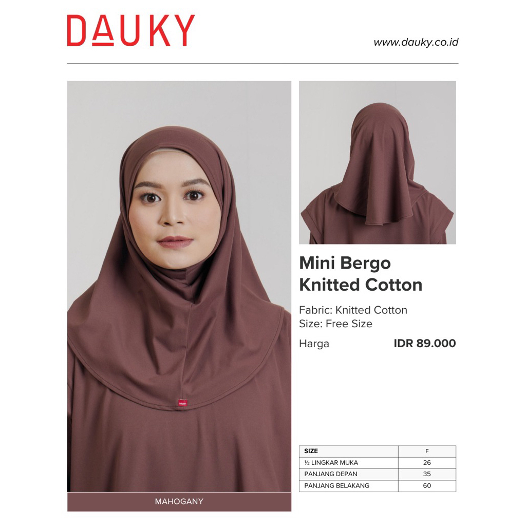 Mini Bergo Knitted Cotton dauky bergo dauky