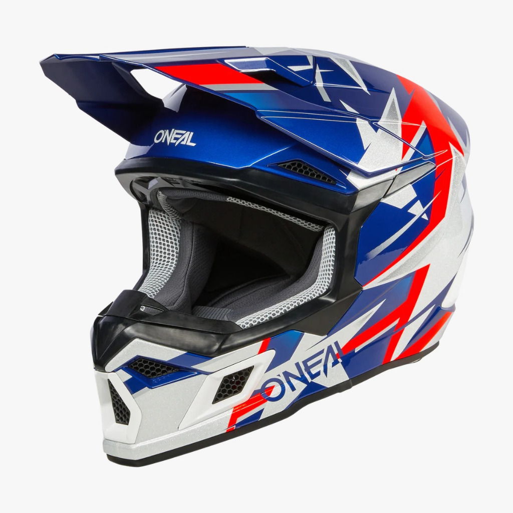 ONEAL 3 SERIES RIDE BLUE WHITE RES HELM MOTOR CROSS ONEAL 3 SERIES RIDE BLUE WHITE RED