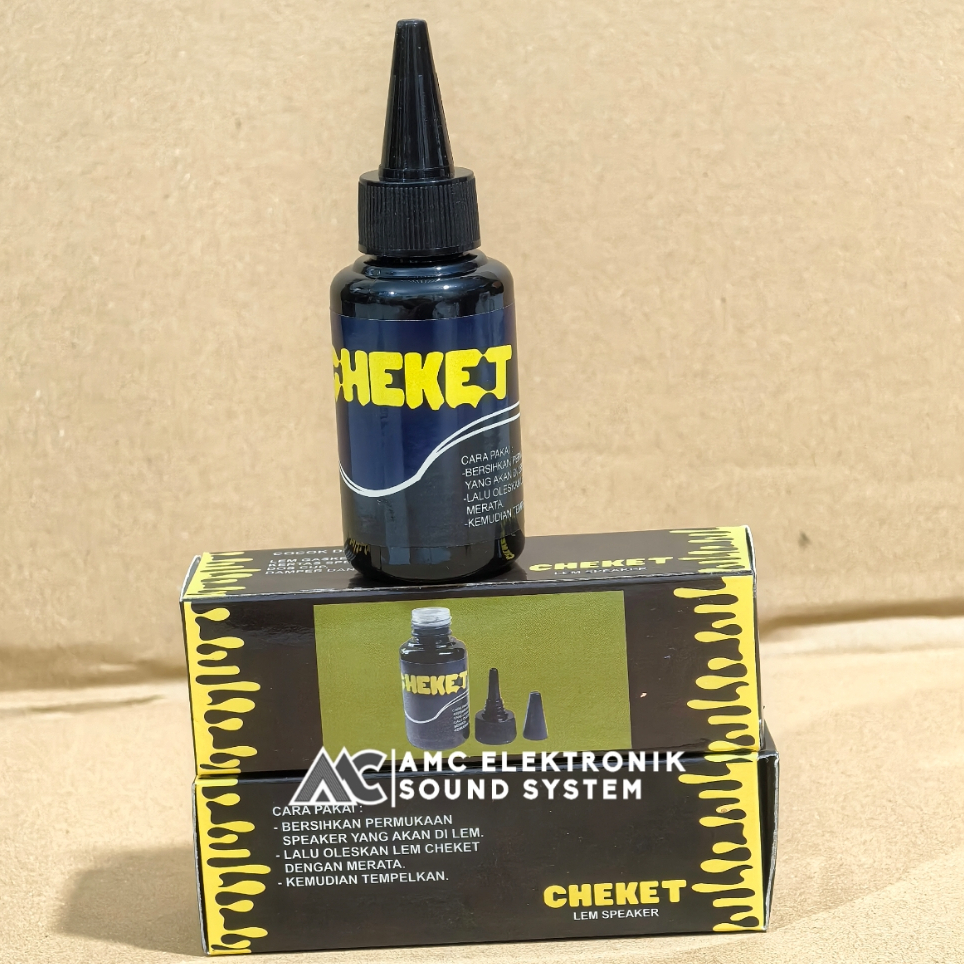 Lem Ceket Speaker CHECKET 70ml - Kuat, Cepat Kering, Warna Hitam