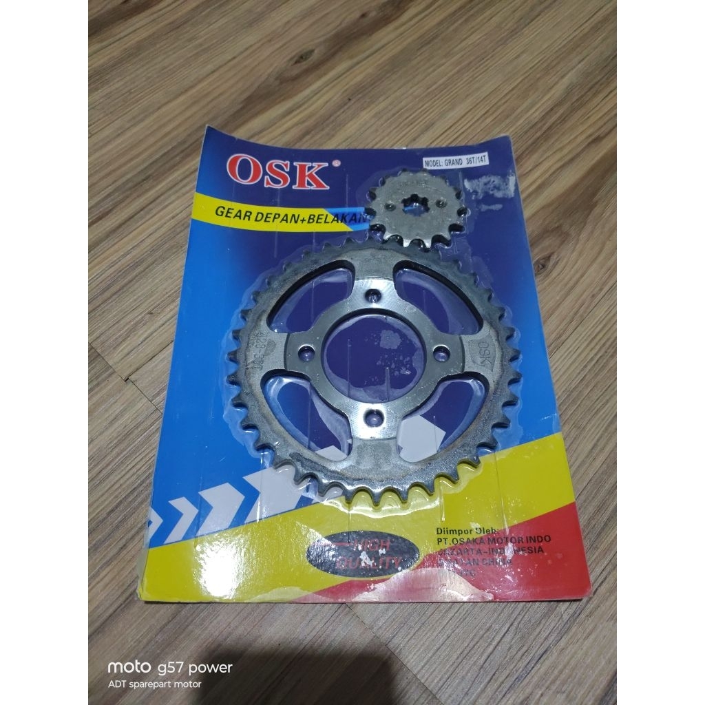 gear set depan belakang grand 36T+14 osaka