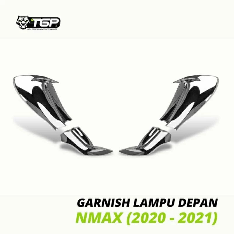 Garnish Lampu Depan All New Nmax 155 (2020 -2021) Aksesoris Variasi Motor Premium Black Chrome TGP