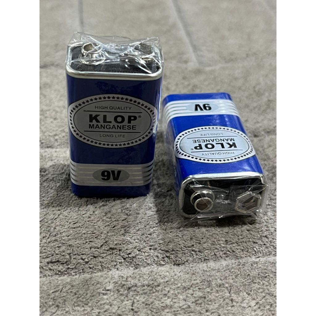 Baterai Batre 9 Volt  9V Merek KLOP / Batttery Kotak 9Volt