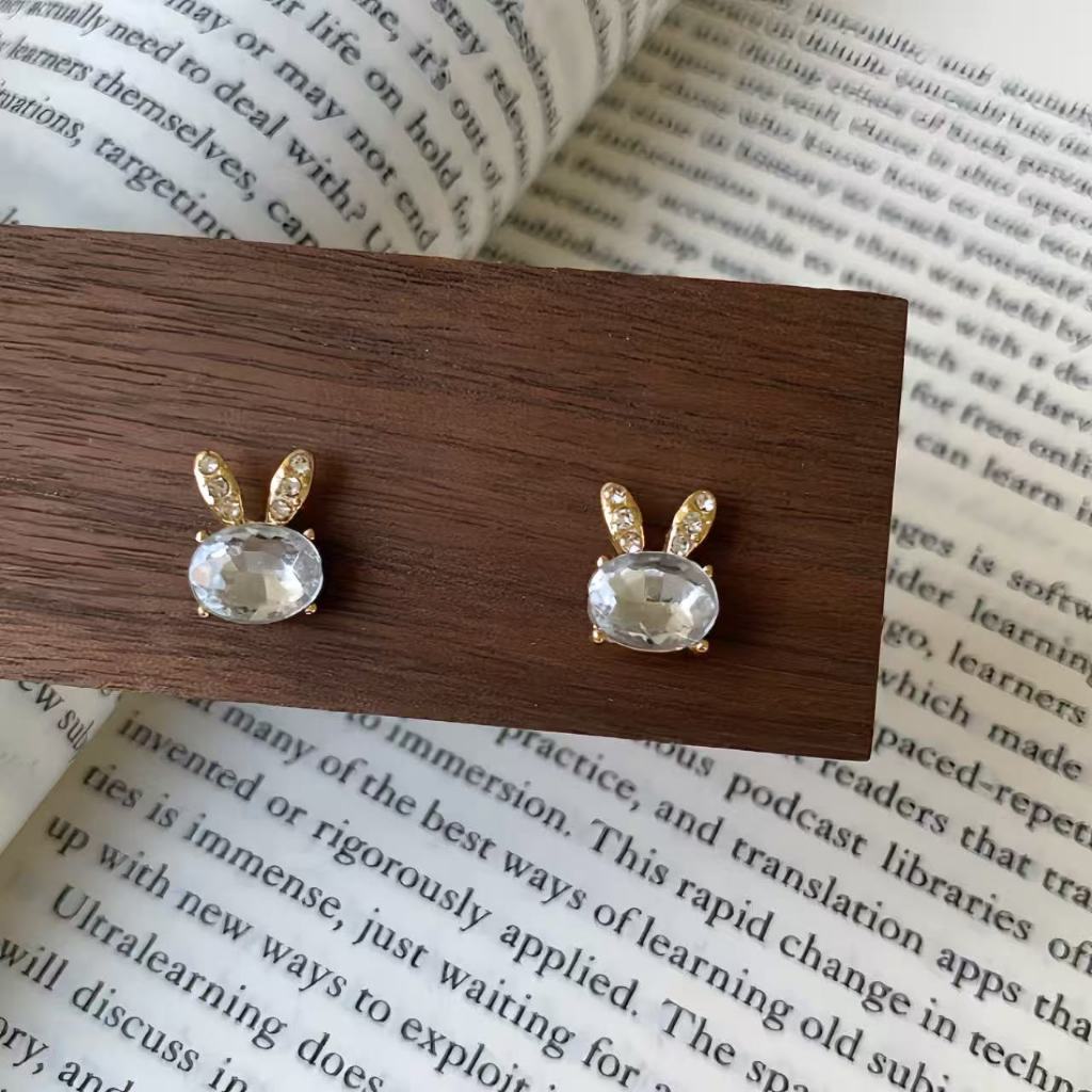 Perhiasan Twilight-Anting kelinci berlian bergaya manis grosir [COD]