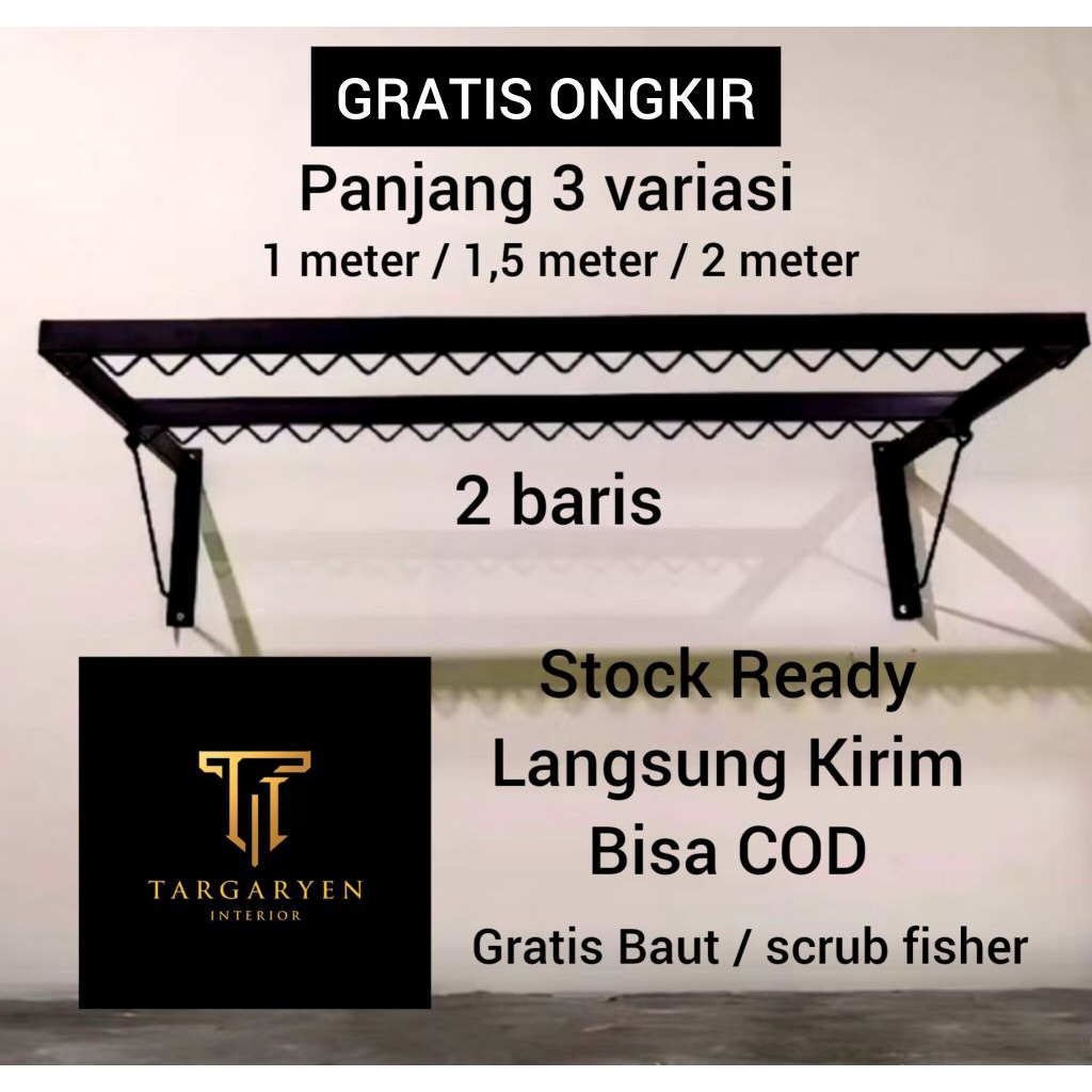 Jemuran Lipat dinding / jemuran tempel / jemuran portable / jemuran besi kokoh / jemuran Lipat / jem