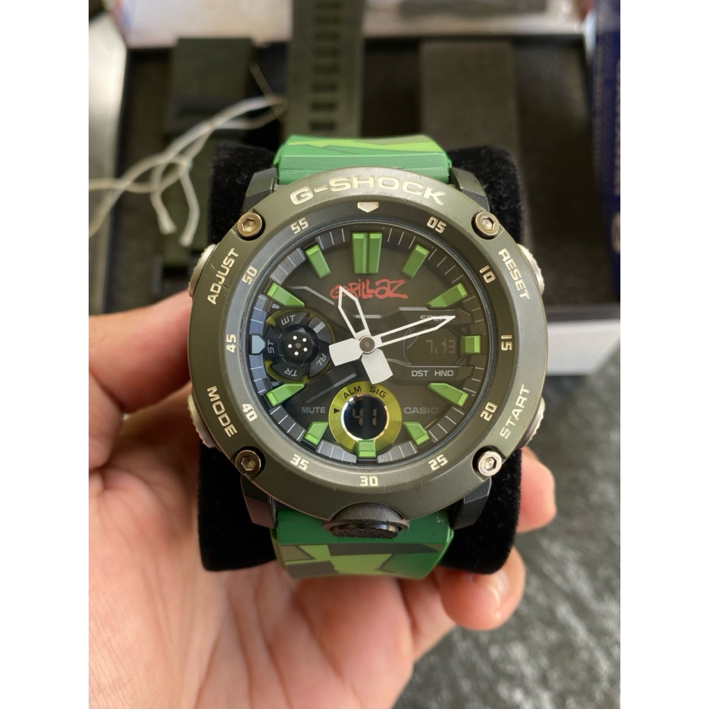 Jam Tangan Pria G-Shock X Gorillaz GA-2000GZ-3ADR Limited Edition Second