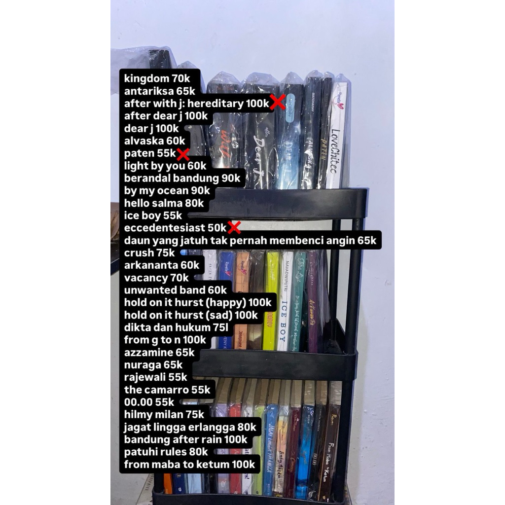 PRELOVED NOVEL dearj, after dear j, hilmy milan, berandal bandung, hold on it hurst, arkananta dll