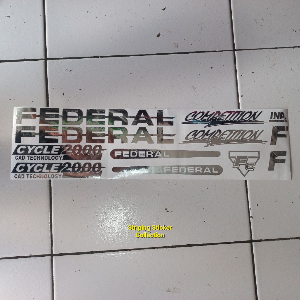 Sticker Sepeda Federal COMPETITION ALOY Cutting