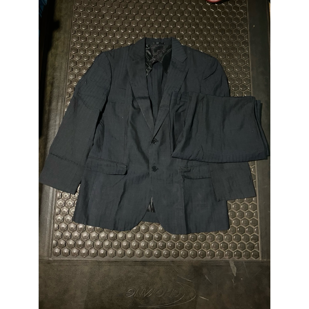 SETELAN BLAZER JAS CELANA KANSAI YAMAMOTO NAVY SALUR MEWAH BRANDED