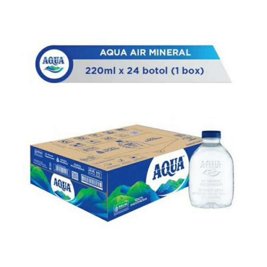 Aqua Cube Botol 330ml Dus 24 Botol aqua mini