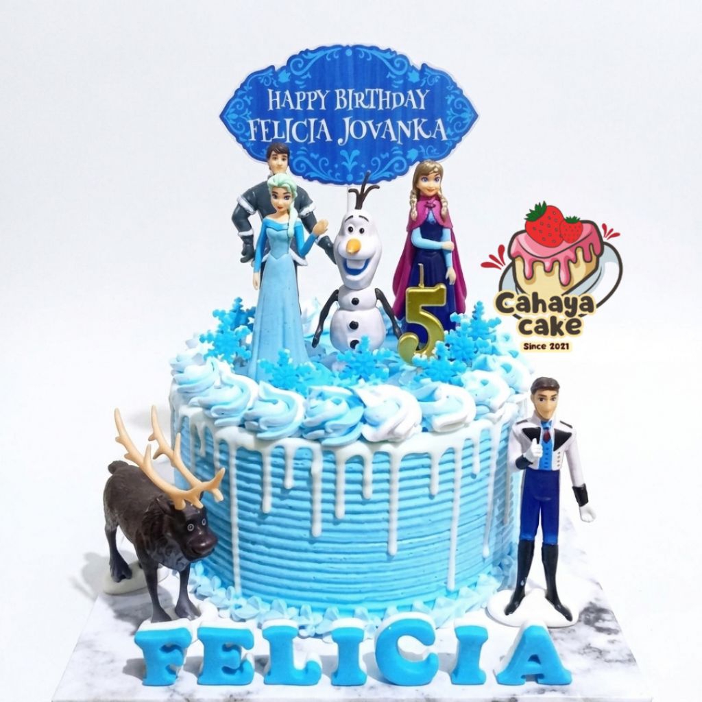 Frozen Cake / Kue Ulang Tahun Karakter Frozen / Kue Ultah Disney Frozen