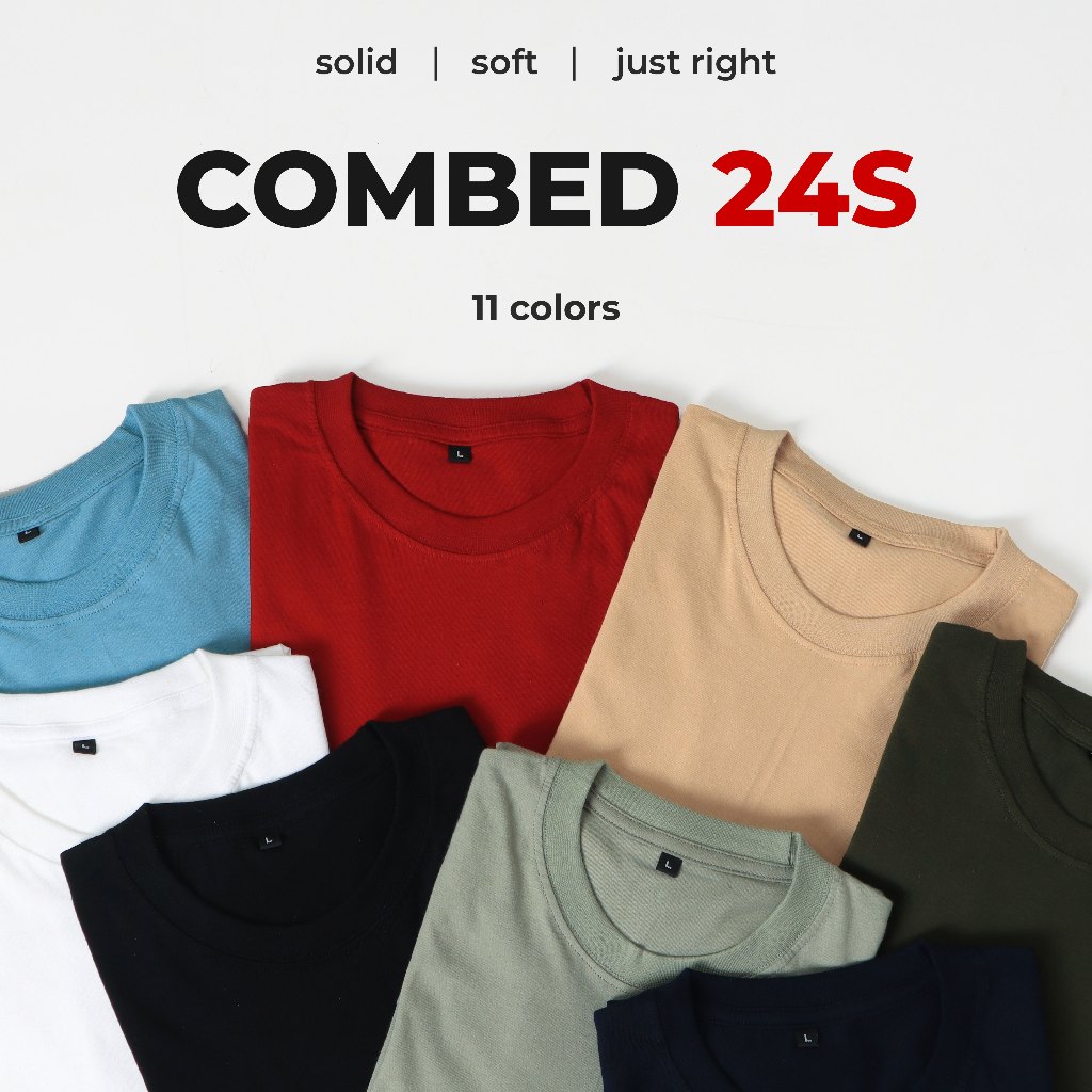 Kaos Polos Cotton Combed 24S Lengan Pendek O-NECK