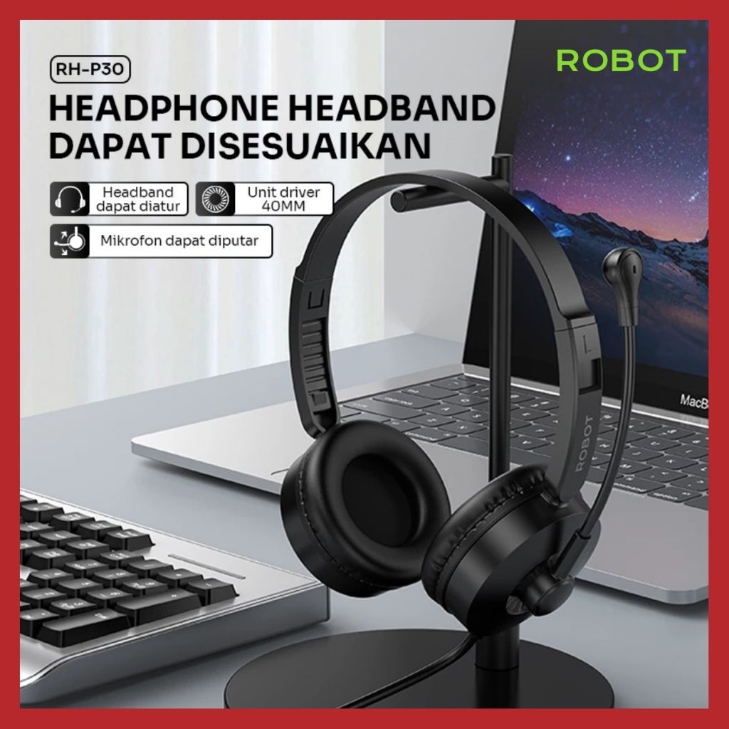 ROBOT RH-P30 HEADPHONE | WIRED HEADSET | HF BANDO