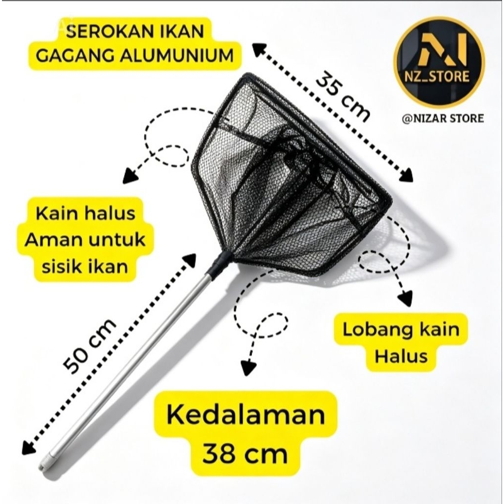 JARING LAMIT SEROKAN IKAN MURAH GAGANG ALUMUNIUM