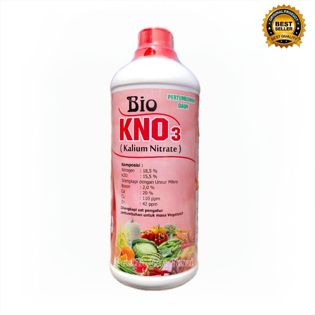 BIO KNO3 DAUN 1 LITER, Kalium Nitrate, PERTUMBUHAN DAUN, DILENGKAPI ZAT PENGATUR PERTUMBUHAN UNTUK M