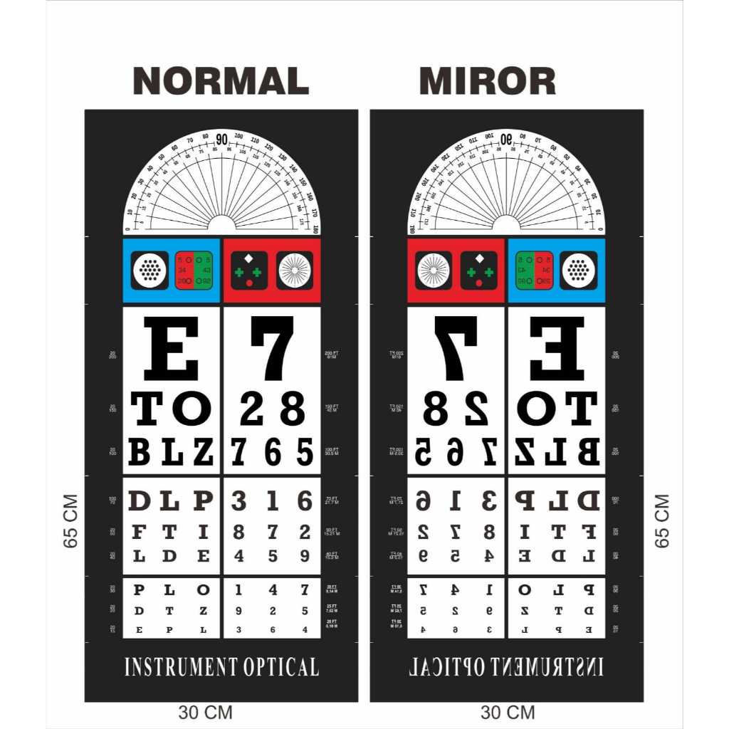 snellen chart elektrik remote atau alat test periksa mata