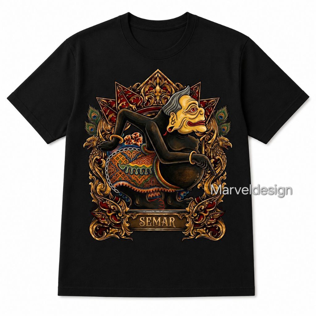 KAOS JAWA WAYANG SEMAR KAOS PRIA COTTON COMBED 24S