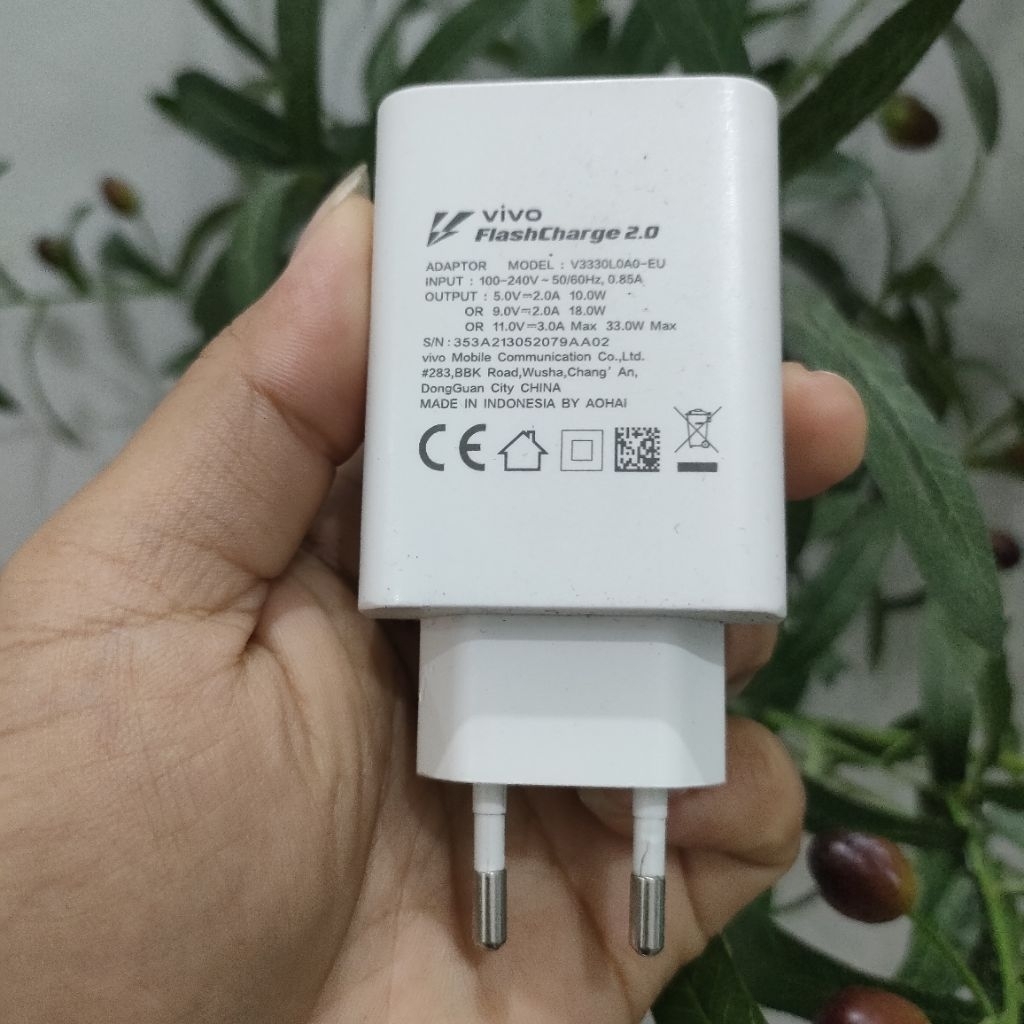 Adaptor kepala Vivo 33W bekas an copotan v20 v21 x50 dll