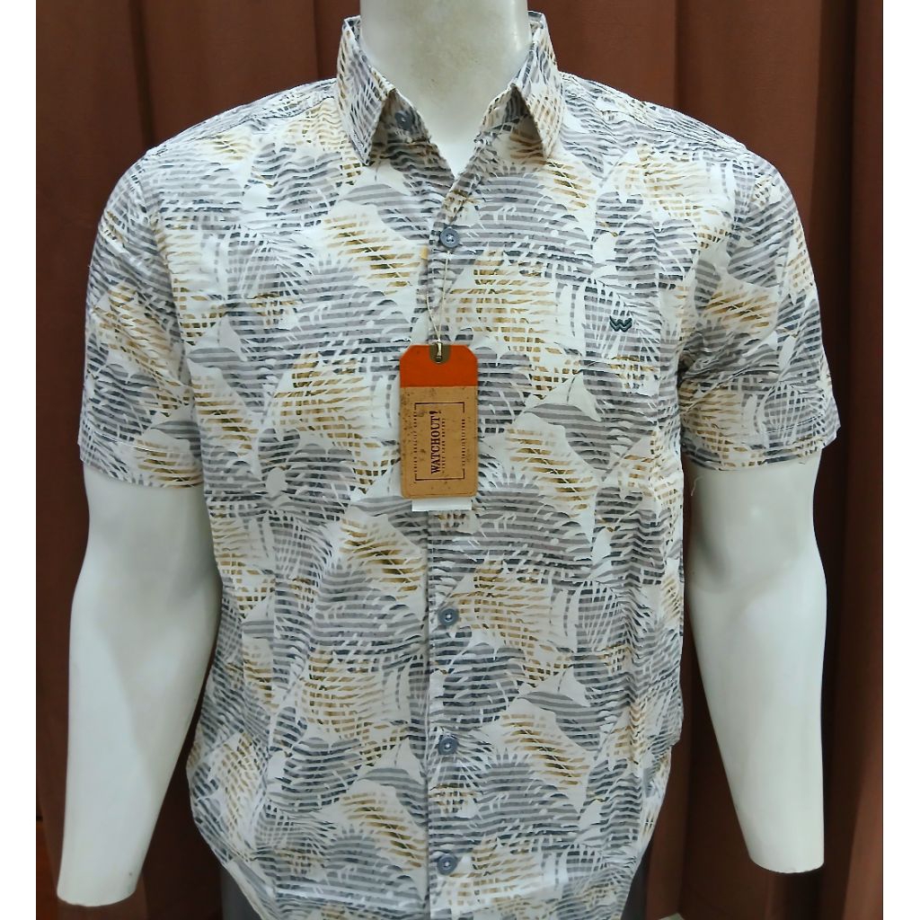 KEMEJA WATCHOUT CASUAL PRINTING LENGAN PENDEK REGULAR FITT ORIGINAL