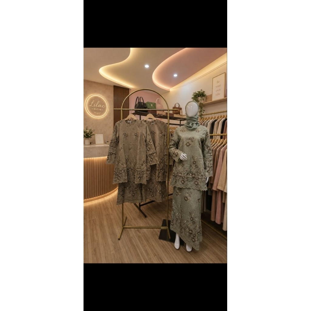 ONE SET Rok TENSILK ORGANZA PREMIUM  IMPORT MELAYU