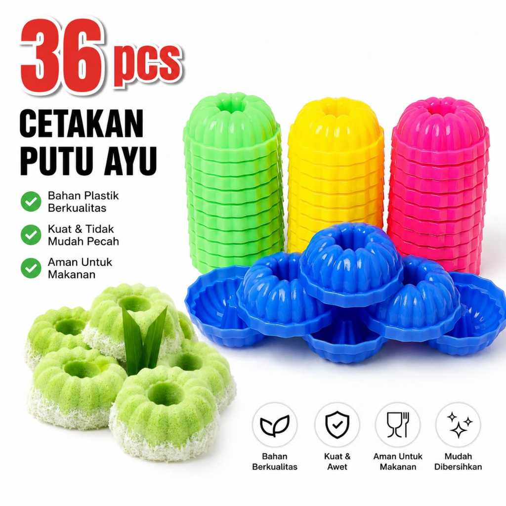 Cetakan Kue Putu Ayu Bulat Merk KH / Cetakan Plastik Putu Ayu 6cm