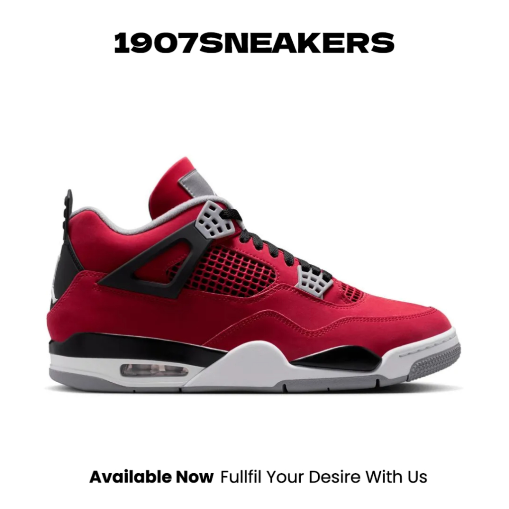 Sepatu Basket Pria Nike Air Jordan 4 Retro - Fire Red/White-Black-Cement Grey NIKFQ8138600