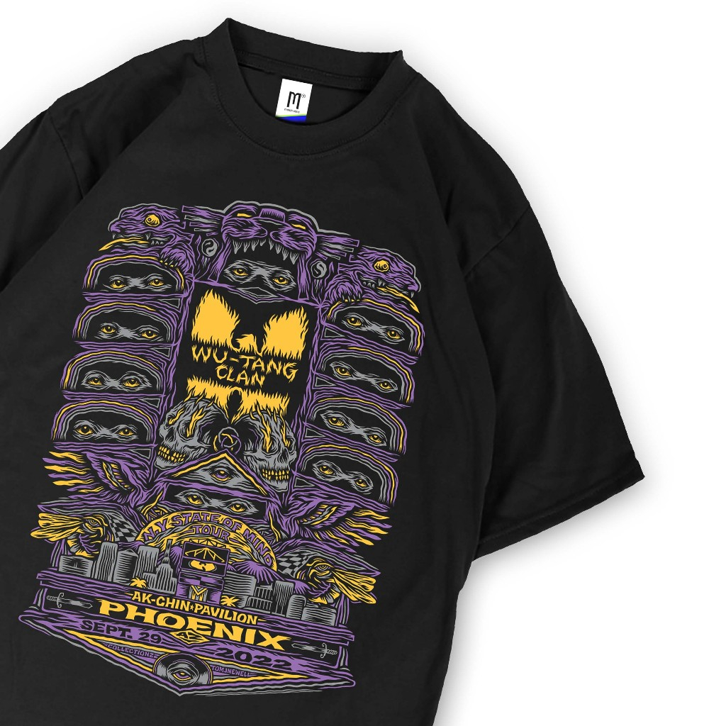 kaos WUTANG CLAN Premium tshirt vintage oversize tag merchons sablon plastisol cotton combed