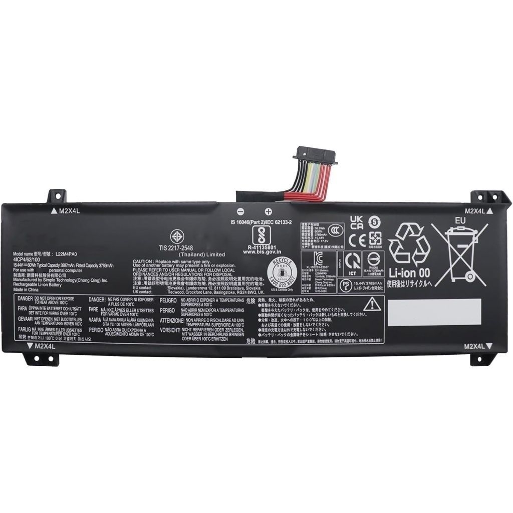 Baterai lenovo LOQ 15IRH8-82XV00DHSP 15APH8 L22M4PA0 L22B4PA0 L22X4PA0 L22D4PA 60Wh [4 CELLS]