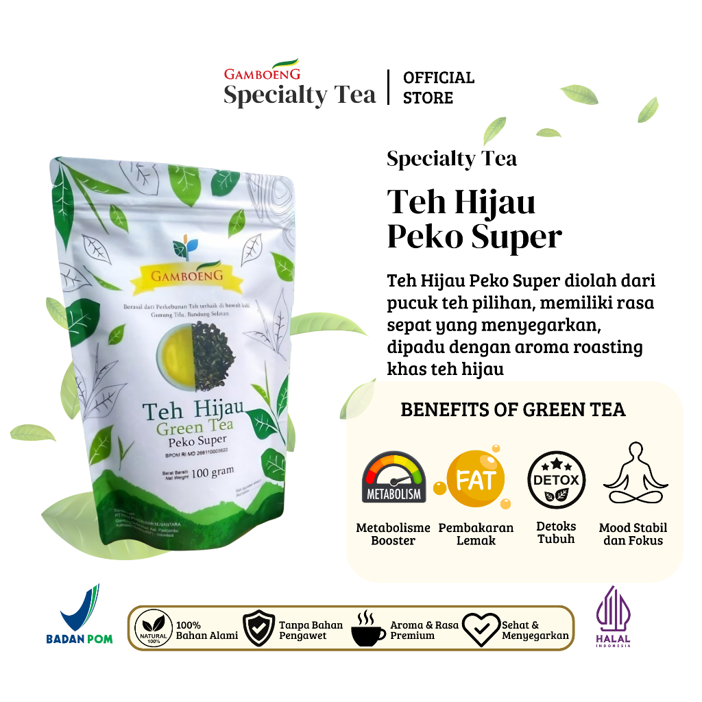 Gamboeng Green Tea/Teh Hijau Peko Super de