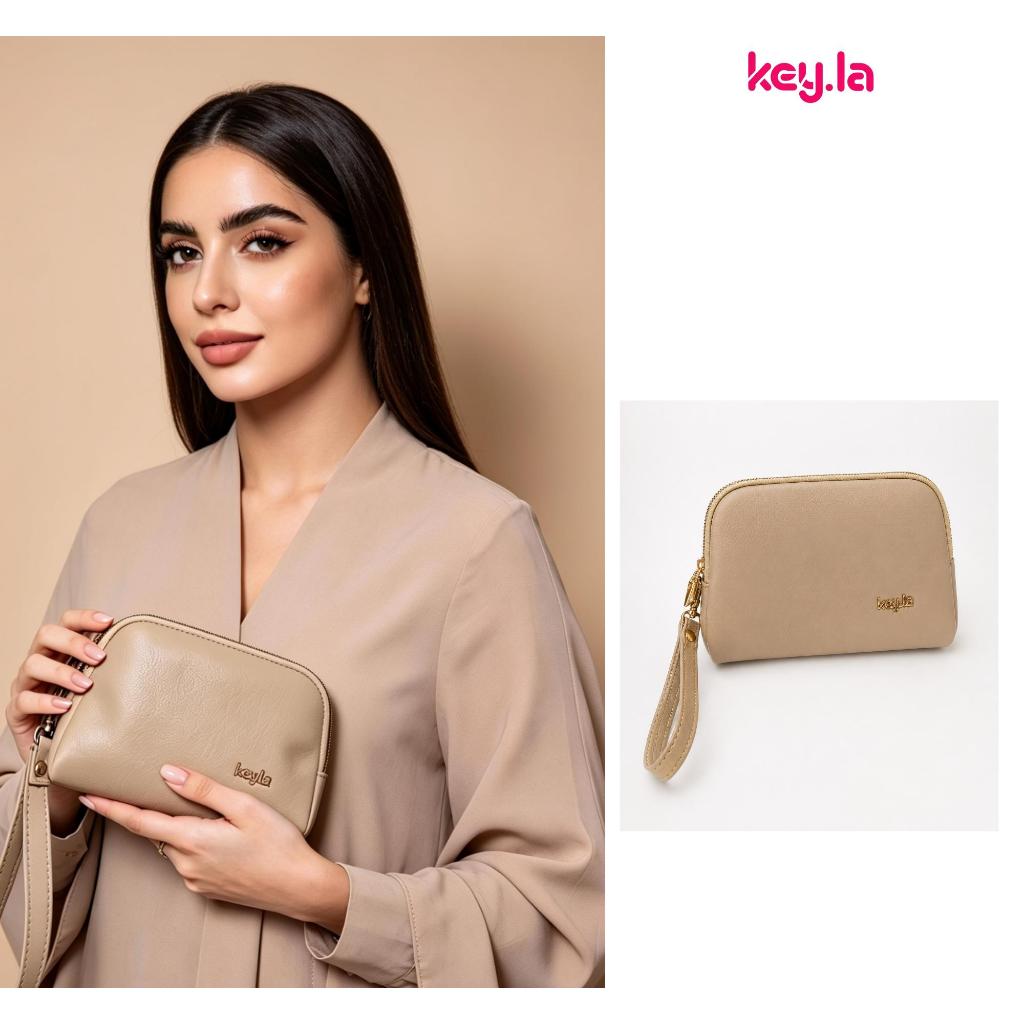 KEY.LA | KAILEE DOMPET WANITA 1 Ruang Bahan Kulit Sintetis Jeruk Muat HP | Dompet Stylish Simple Ele