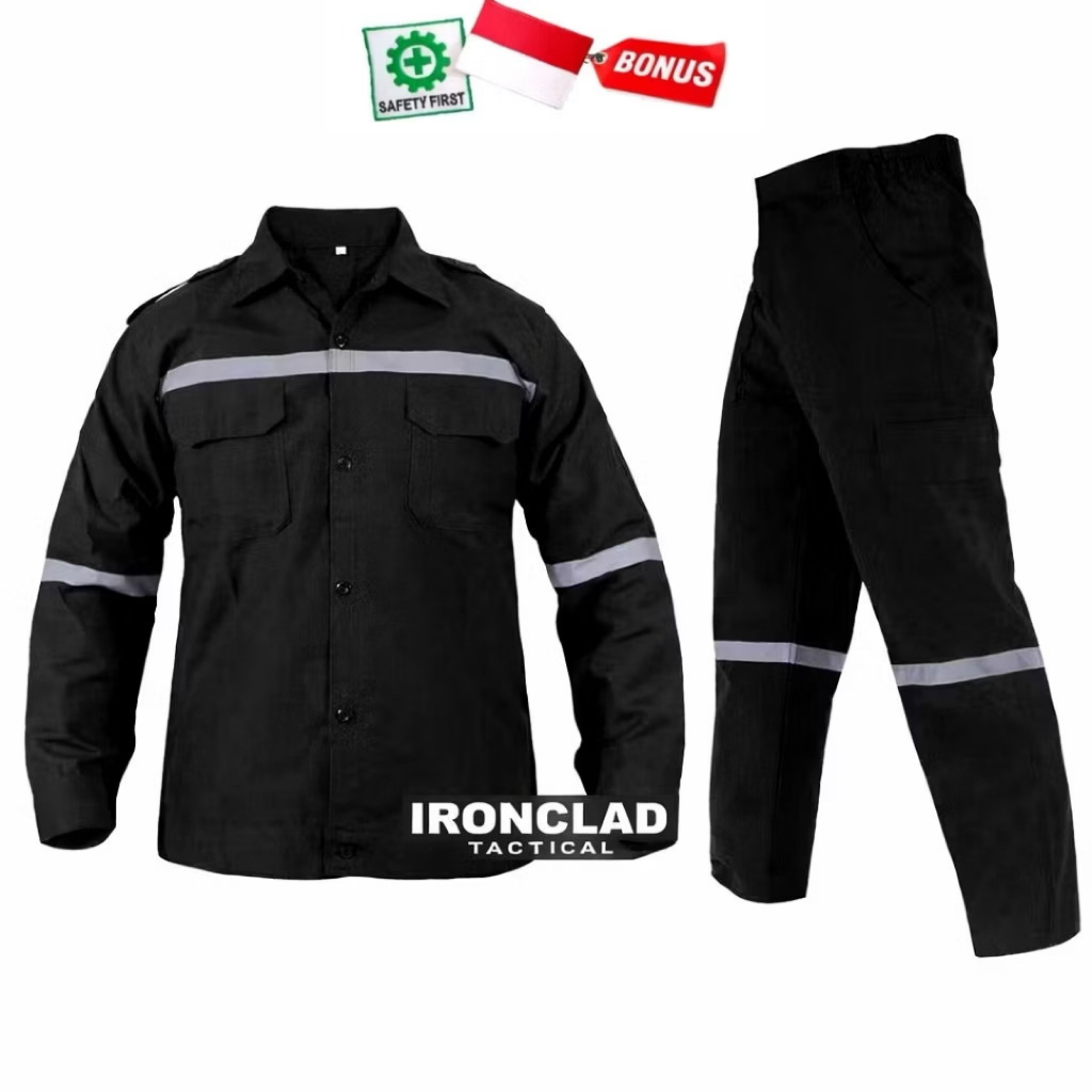 Setelan Wearpack Safety Setelan Katelpak Baju dan celana Seragam Kerja Proyek Terlengkap