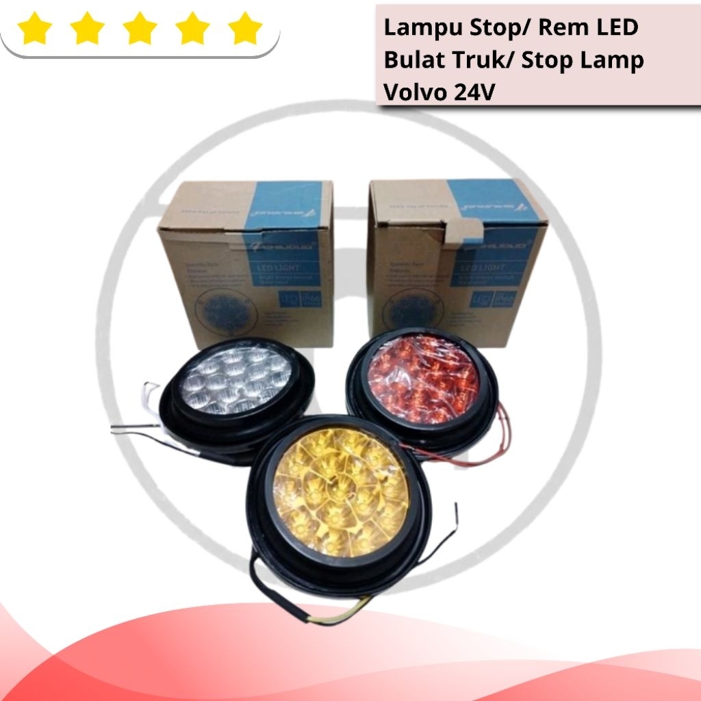 Lampu Stop/ Rem LED Bulat Truk/ Stop Lamp Volvo 24V