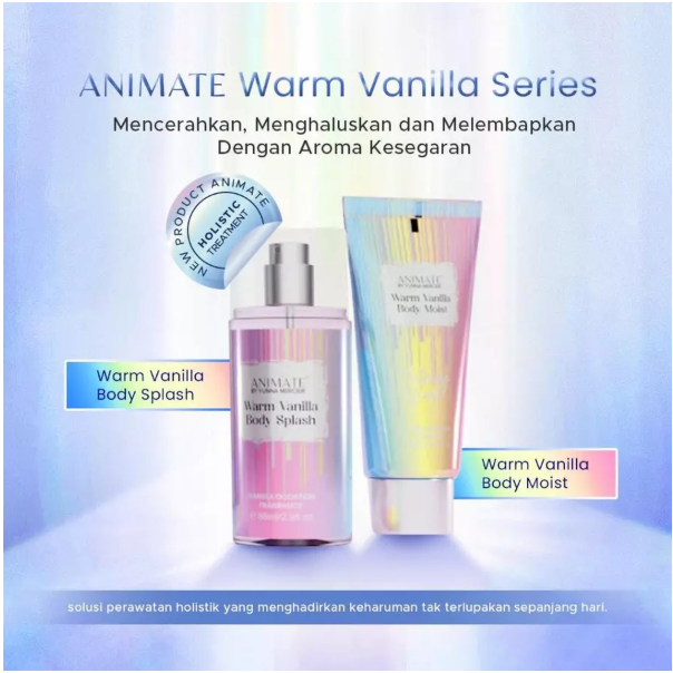 ANIMATE WARM VANILLA SERIES 2IN1 BODY MOIST & BODY SPLASH NO BOX