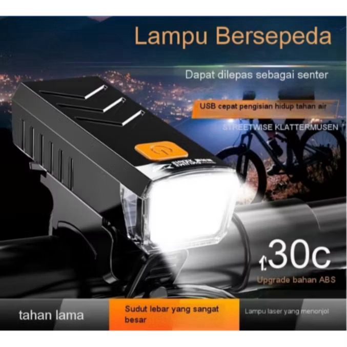 IDEA Lampu Sepeda LED Super Terang USB Waterproof