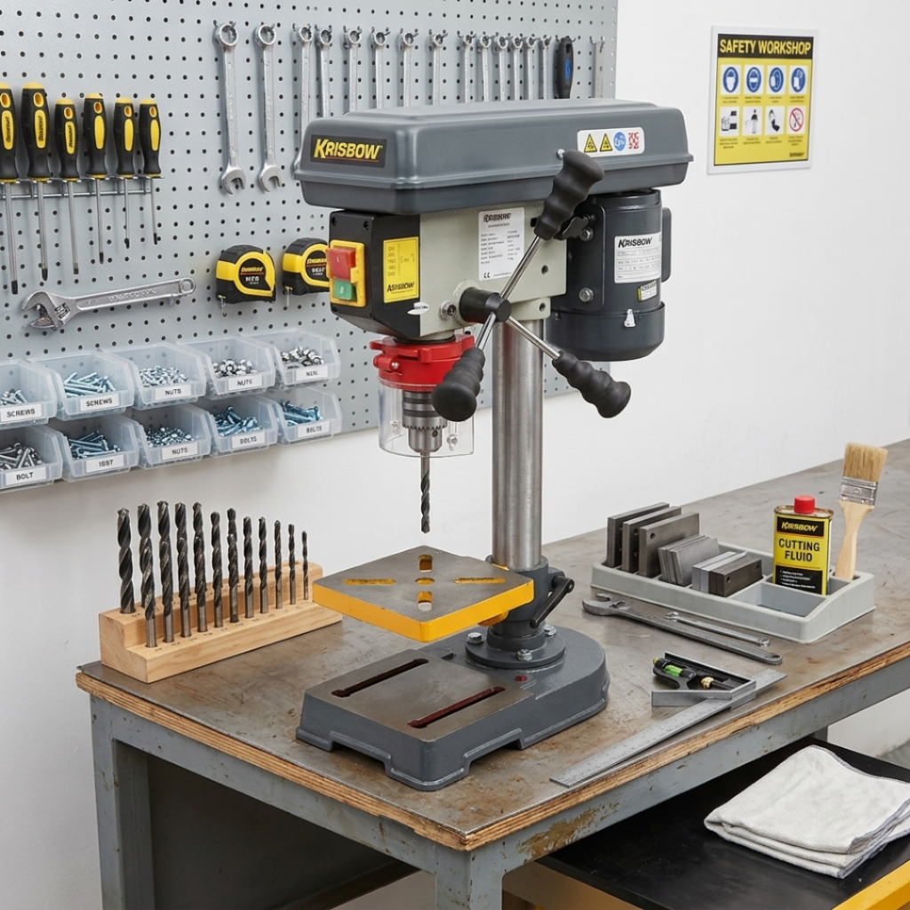 Bor Duduk 13mm Presisi 350W Drill Press 1.3 X 20 Cm Krisbow Bor Duduk Heavy Duty 13mm x 200mm Origin
