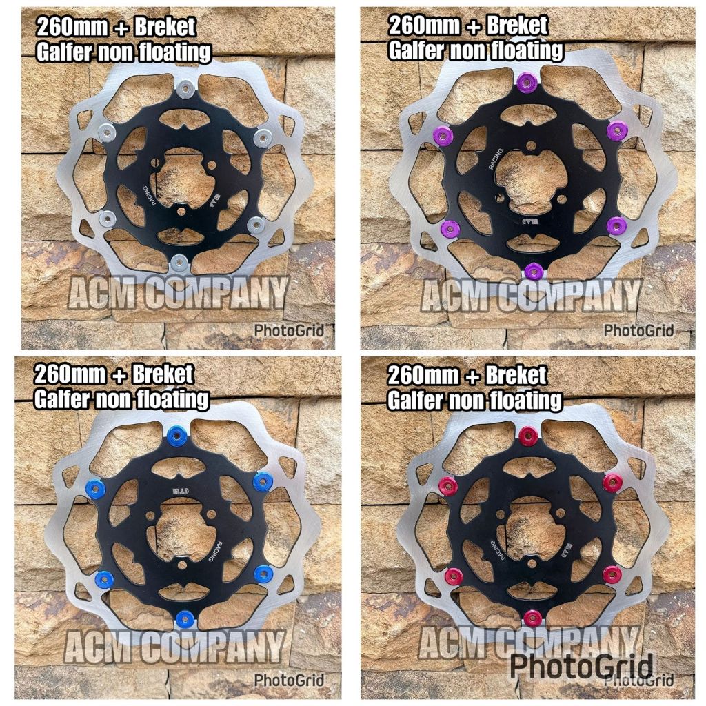 Disc Piringan cakram 260mm Model Psm Mio J Gt Mio M3 Mio Z Soul Gt Mio Gt Dll lubang baut 3